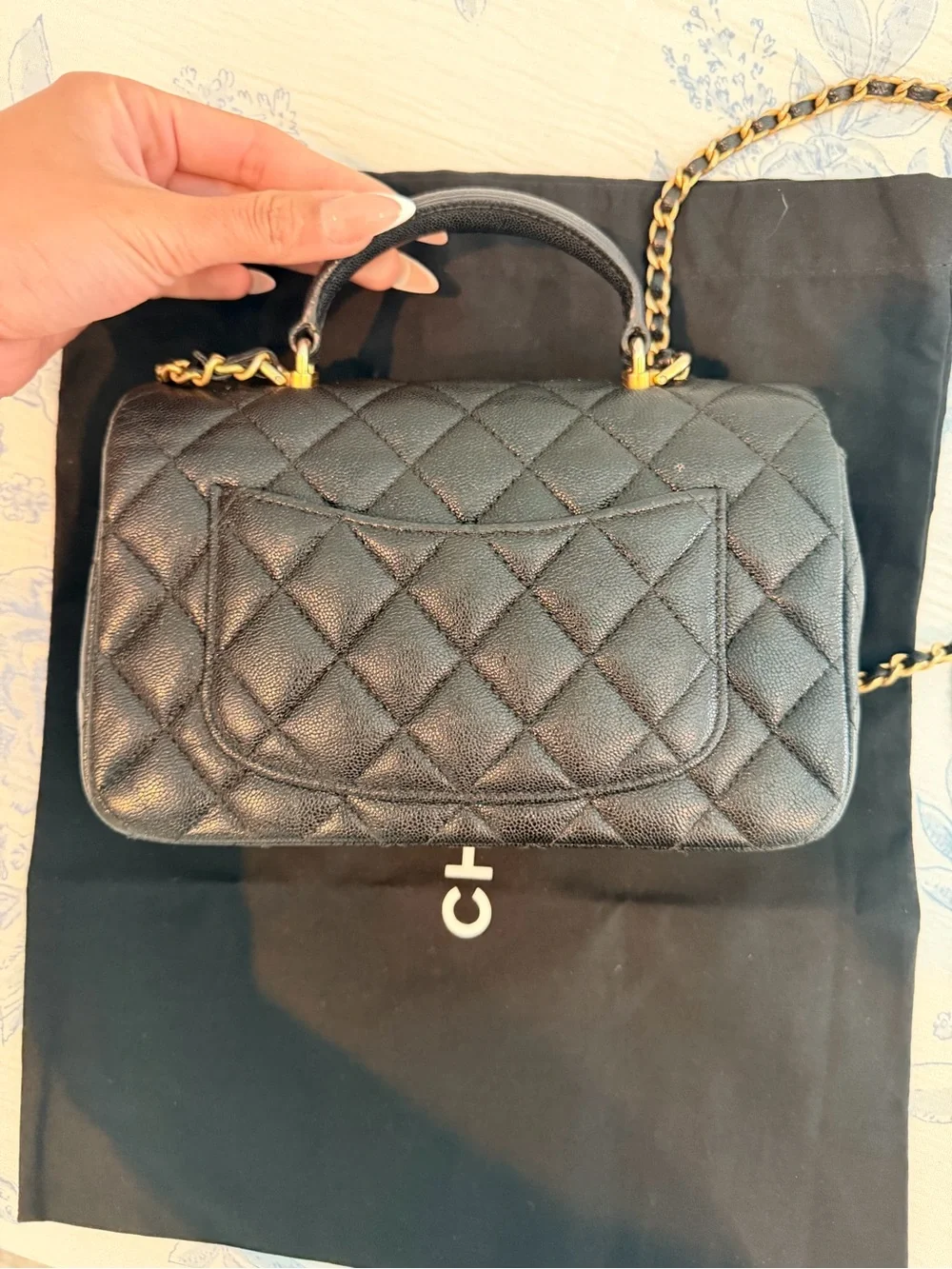 Chanel Mini Top handle Caviar Flap Bag
